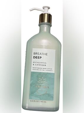Bath & Body Works Aroma Breathe Deep Eucalyptus Lavender Lotion Shea 6.5oz Pump